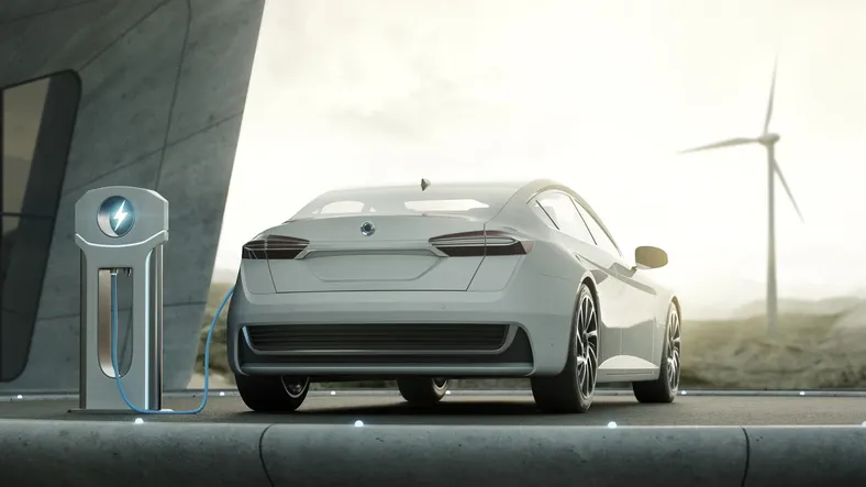 Publiczna stacja ładowania samochodu elektrycznego